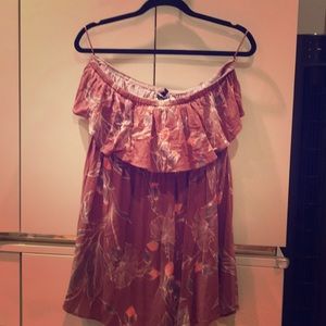 Strapless ruffle dress